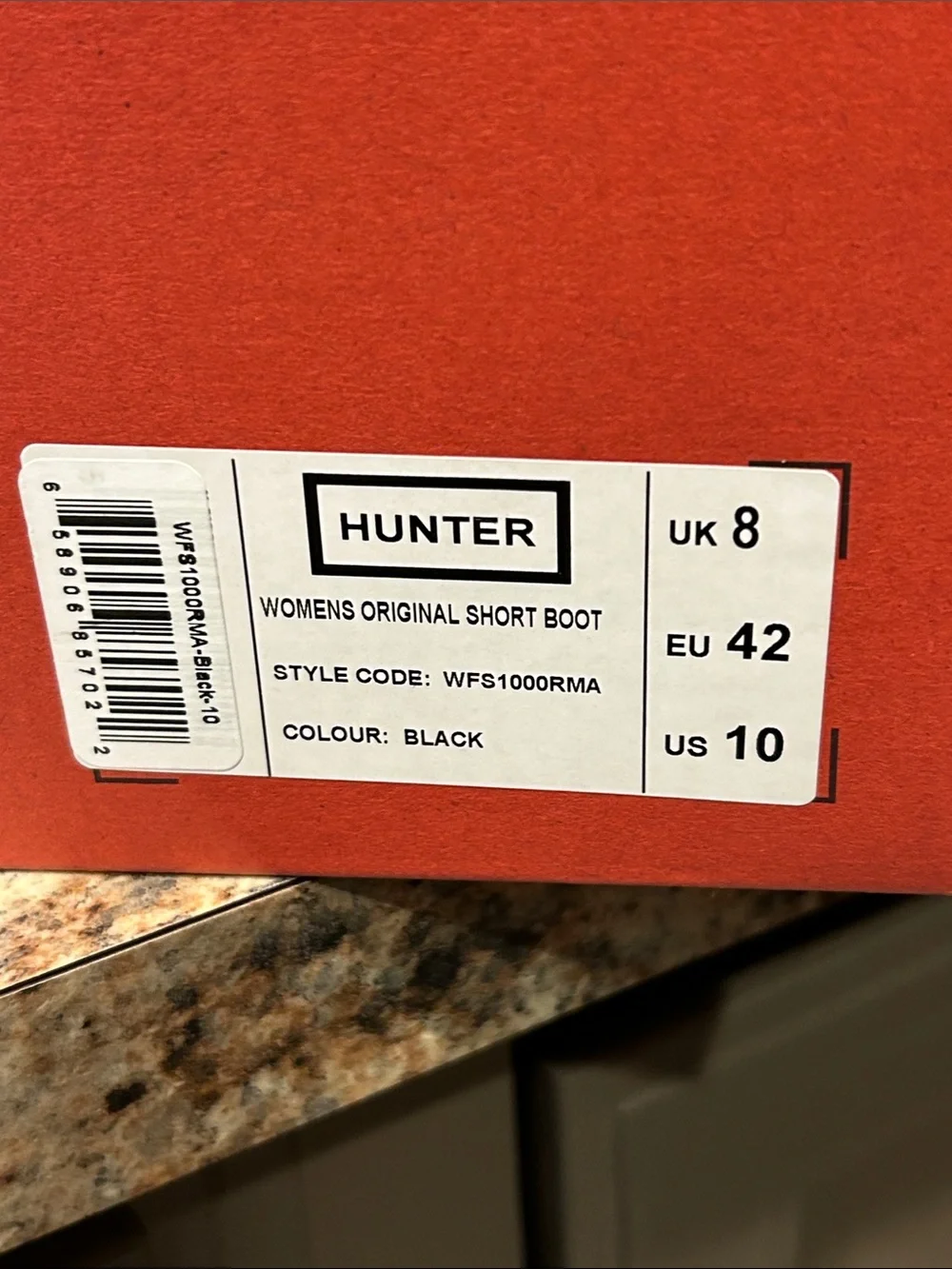 *New* Hunter Original Short Rain Boots Black Size US 10